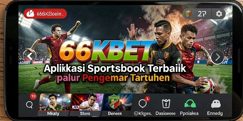 Tampilan antarmuka aplikasi 66KBET saat taruhan olahraga.