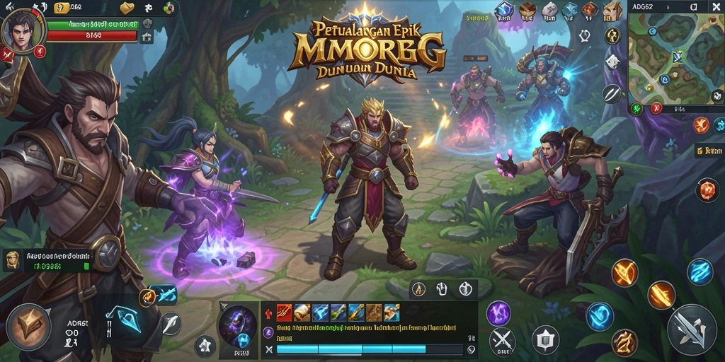 Tangkapan layar dari gameplay mendebarkan di ADG62 MMORPG.