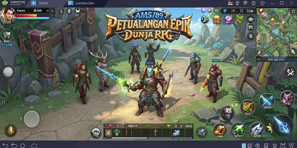 Screenshot gameplay AMS789 menampilkan aksi petualangan RPG yang mendebarkan.