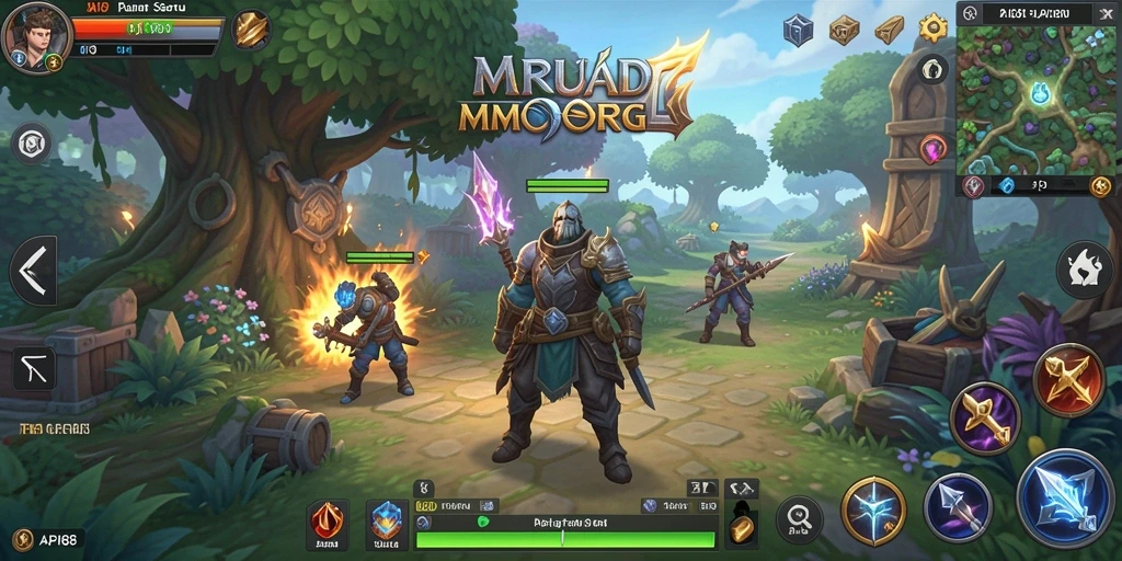 Screenshot menampilkan aksi gameplay seru dalam API88 MMORPG.