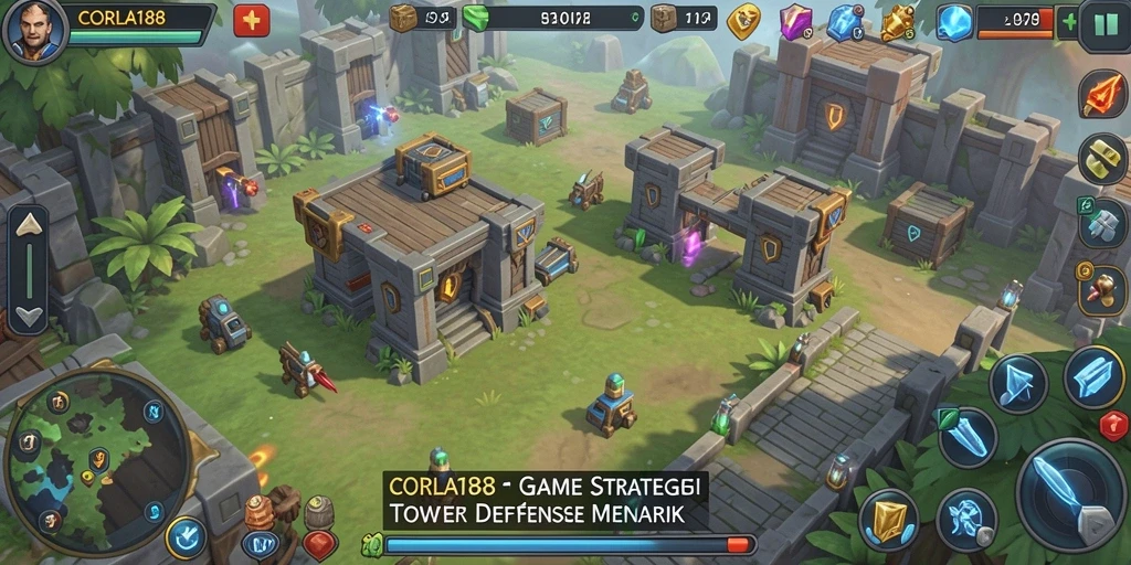 Tampilan seru gameplay Tower Defense di CORLA188.
