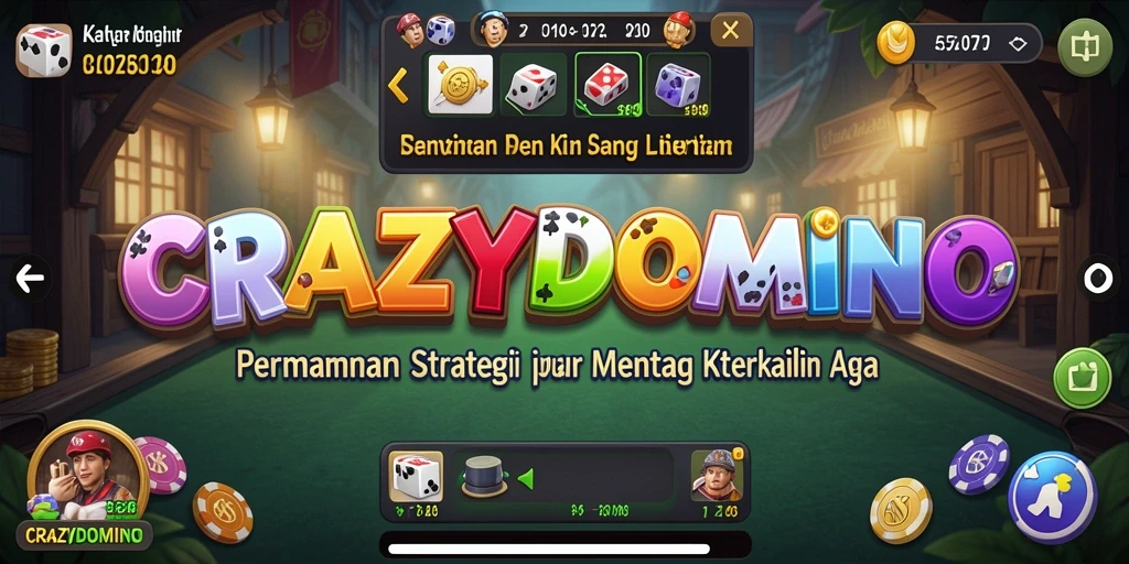 Screenshot menunjukkan momen seru dalam permainan strategi CRAZYDOMINO.
