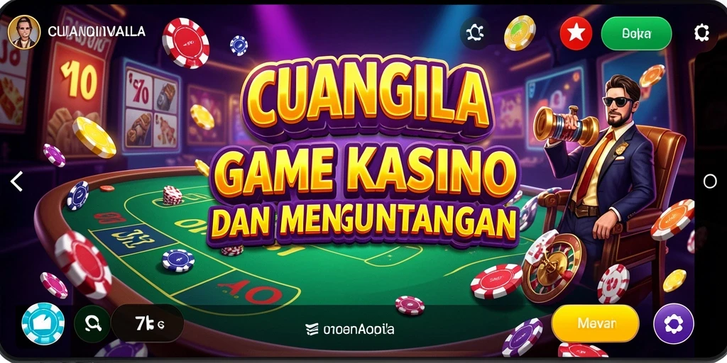 Screenshot gameplay CUANGILA yang menampilkan suasana kasino yang menegangkan.