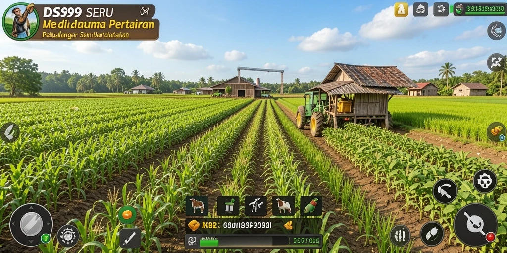 Tampilan gameplay menarik di dunia pertanian DS99.