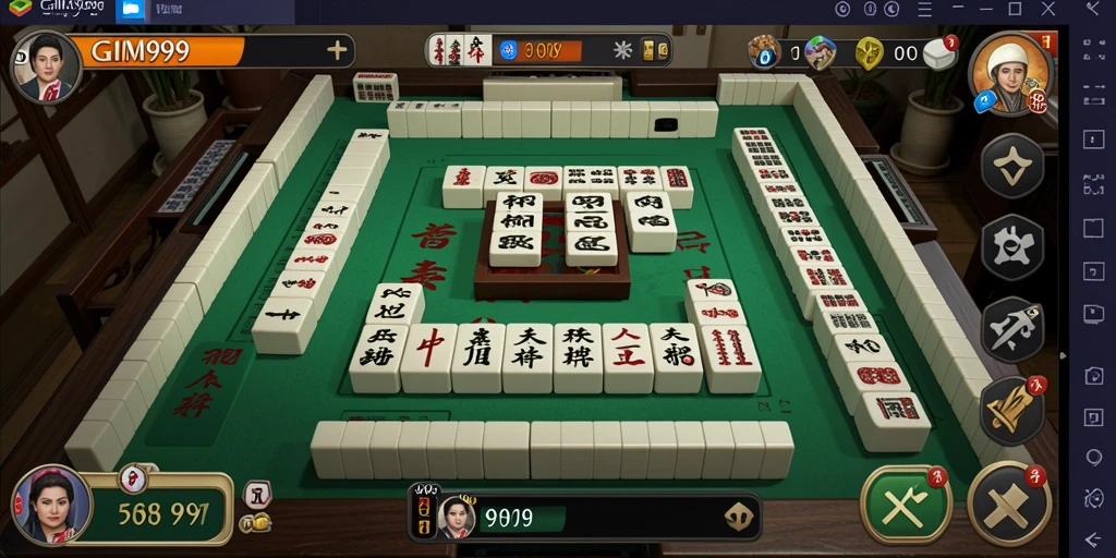 Tampilan gameplay GIM999 yang menampilkan tantangan <strong>Mahjong</strong> seru.