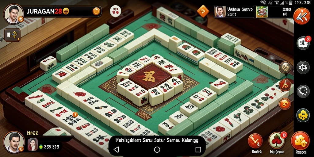 Tampilan gameplay menarik dalam permainan Mahjong JURAGAN28.
