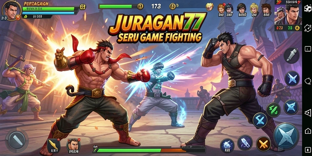 Tampilan aksi pertarungan di JURAGAN77 yang mendebarkan.
