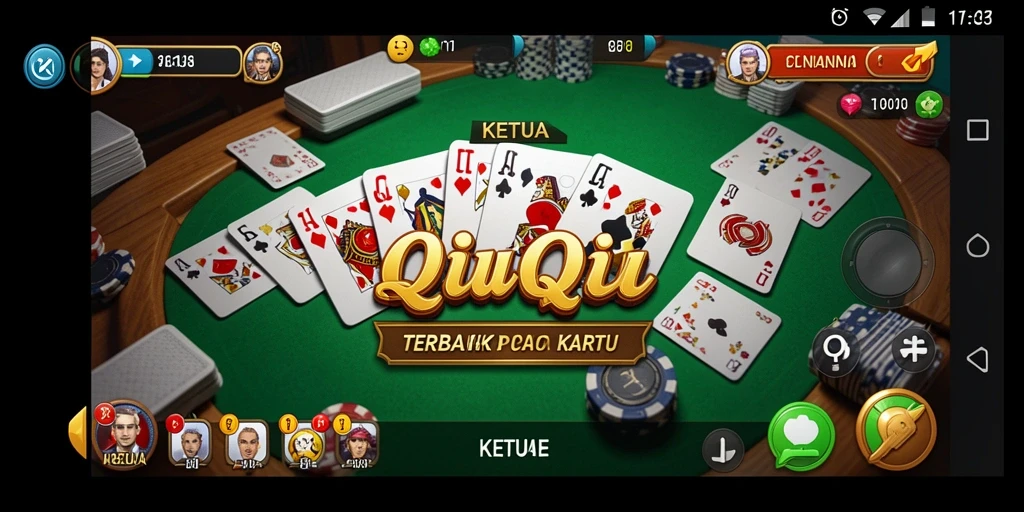Tampilan gameplay QiuQiu yang seru di KETUA.