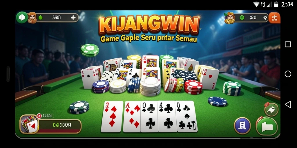 Tampilan gameplay seru KIJANGWIN dalam bermain Gaple.