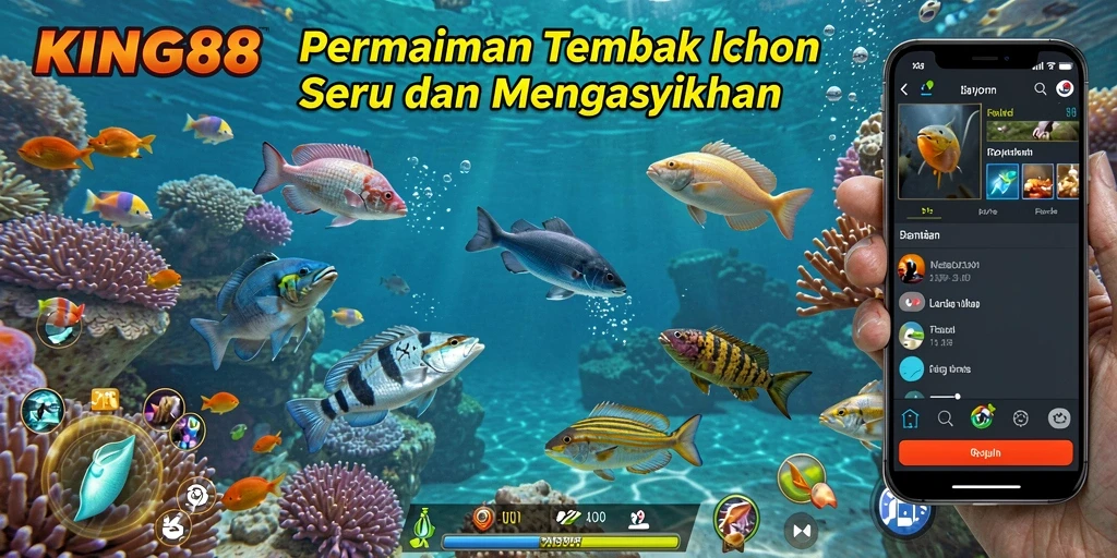 Tangkapan layar KING88 yang menunjukkan aksi tembak ikan yang mendebarkan.