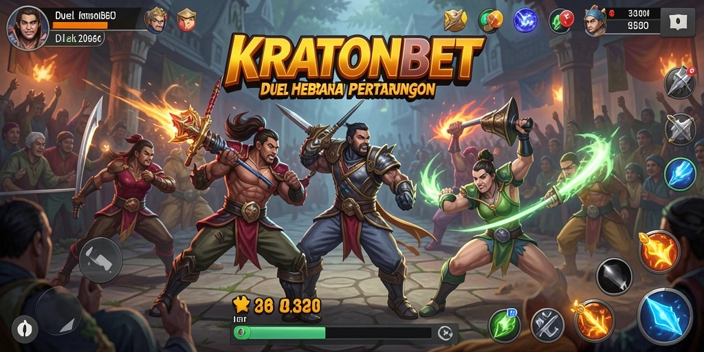 Menampilkan duel seru dalam KRATONBET dengan aksi pertarungan yang mendebarkan.