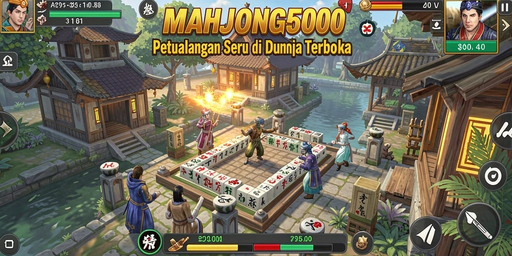 Screenshot dari gameplay seru di dunia terbuka MAHJONG500.