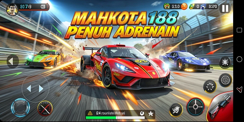 Tampilan gameplay balap yang adiktif dan realistis.