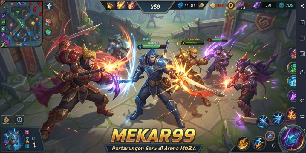Tangkapan layar gameplay <strong>MEKAR99</strong> yang menampilkan aksi pertarungan seru.
