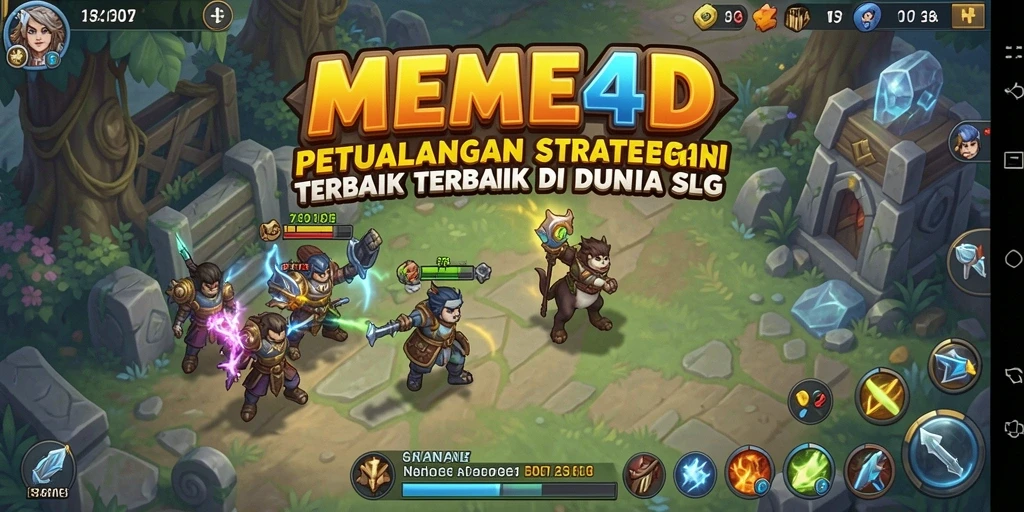 Tangkapan layar gameplay MEME4D yang menarik dan strategis.