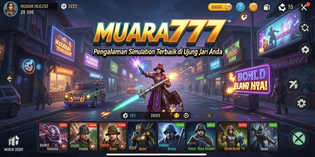 Tangkapan layar utama MUARA777 menampilkan gameplay Simulation yang menarik.