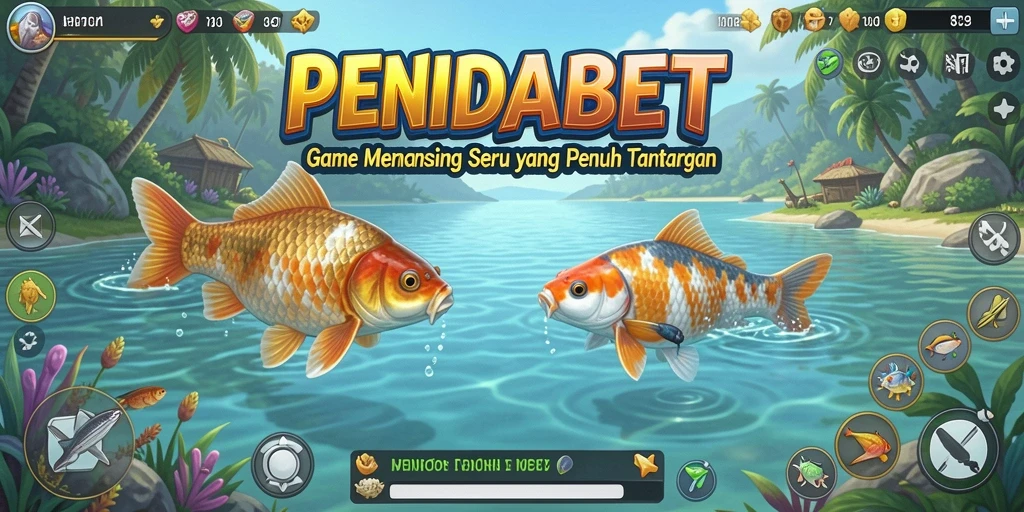 Screenshot utama PENIDABET menampilkan gameplay memancing yang seru.