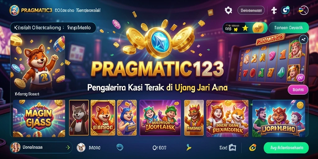 Tampilan menarik dari permainan Kasino di PRAGMATIC123.