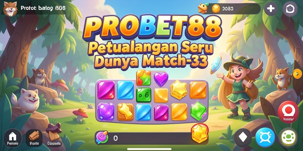 Tampilan menarik dari gameplay PROBET88 dengan kombinasi warna ceria.