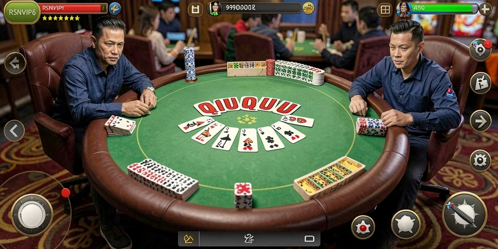 Screenshot gameplay QiuQiu yang menegangkan dan seru.