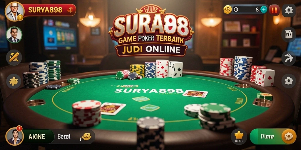 Tampilan menarik dari gameplay Poker di SURYA898.