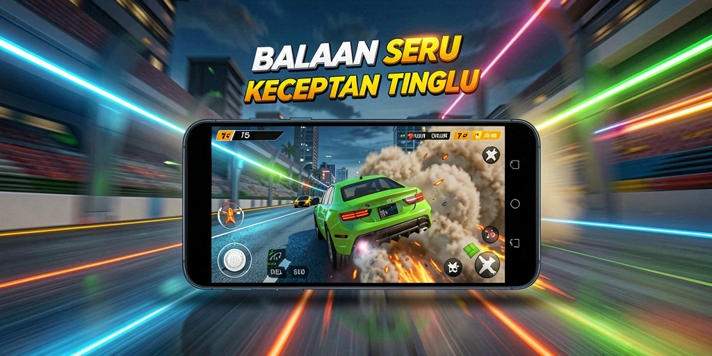 Gameplay T6 yang mendebarkan dengan balapan cepat.