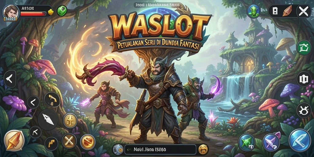 Tampilan screenshot gameplay WASLOT yang menampilkan dunia petualangan menakjubkan.