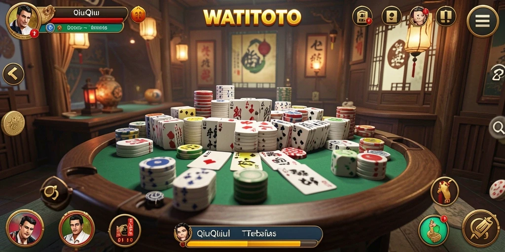 Tampilan gameplay QiuQiu yang seru dan menarik di WATITOTO.