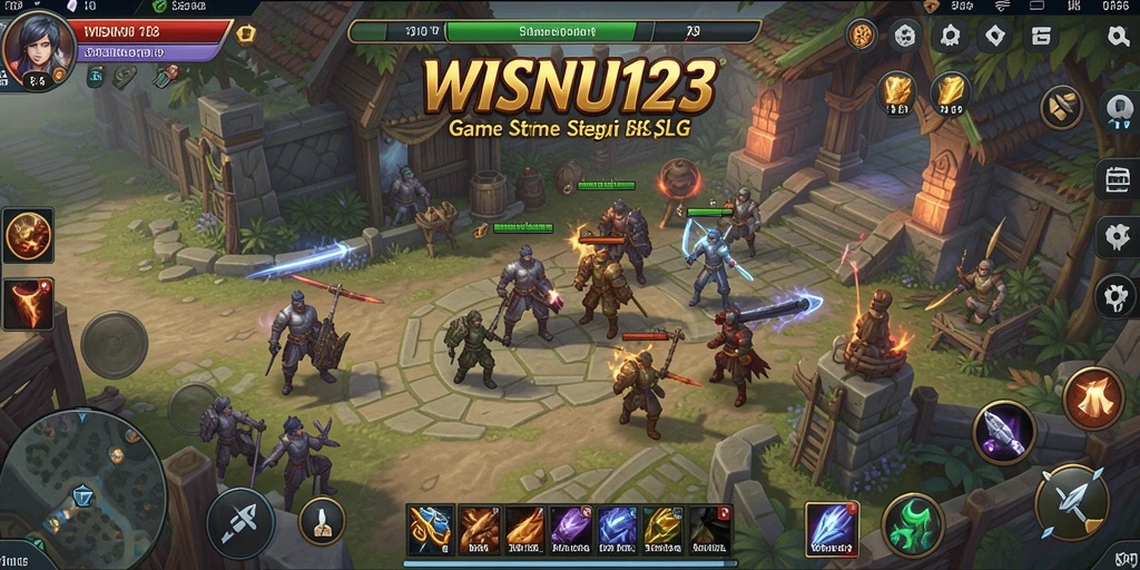 Screenshot gameplay <strong>WISNU123</strong> yang menunjukkan pertarungan strategis yang intens.