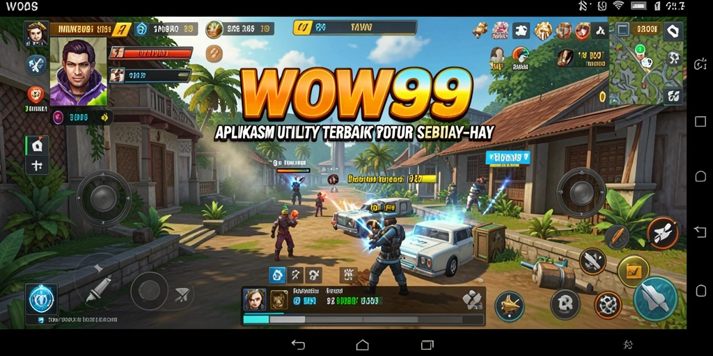 Screenshot WOW99 menampilkan antarmuka aplikasi Utility yang menarik.